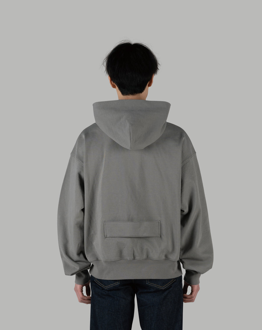 ROUNDED POCKET HOODIE Forest Green